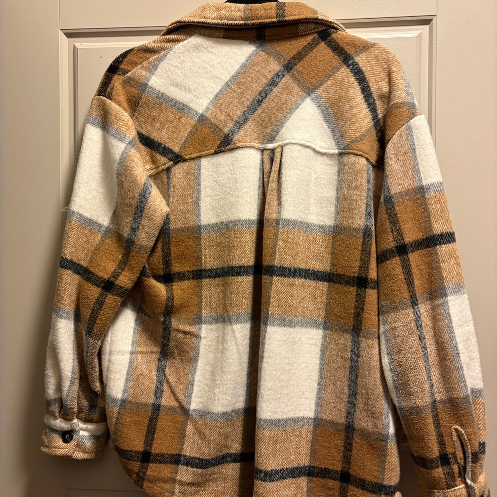 Plaid Button-Up Jacket - Picture 2 of 2